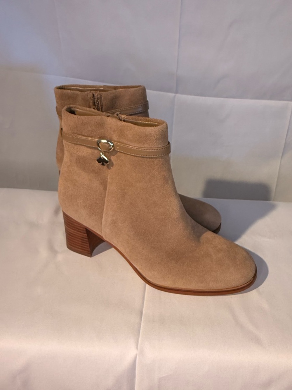 NWOT Kate Spade New York Women Madison Beige Suede Dressy Office Boots Sz5
